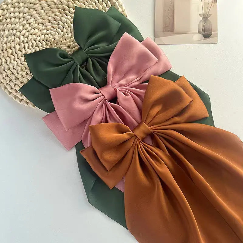 Luxury Satin Bow Scrunchie Set (3-Pack – Random Colors) The Scrunch Bar
