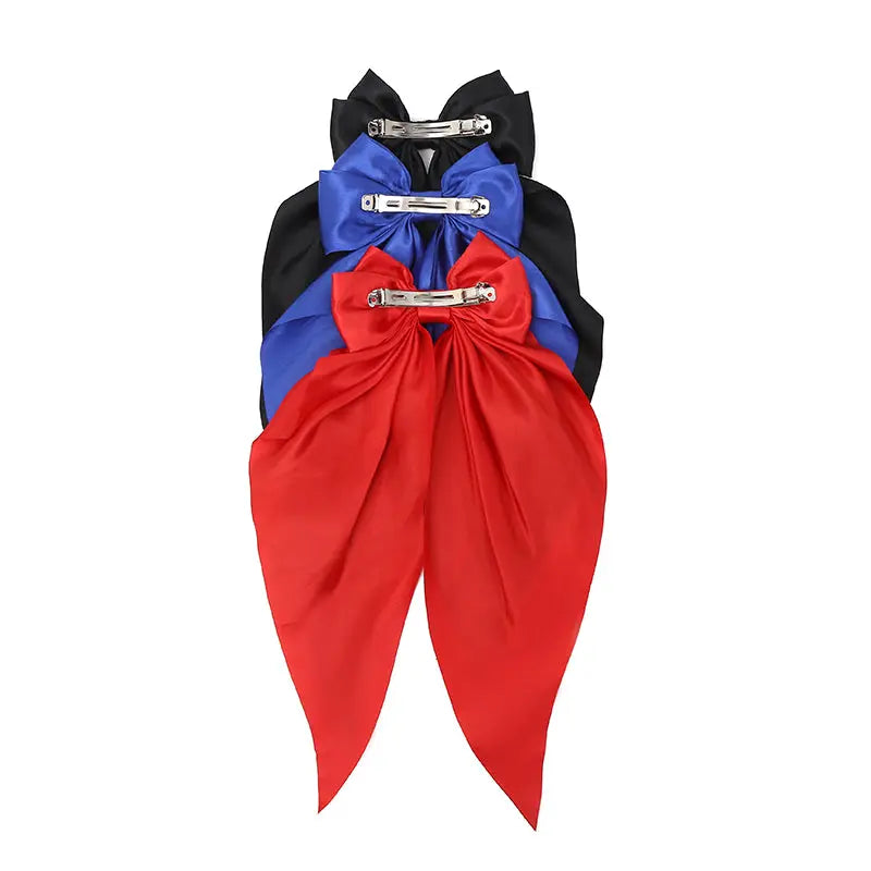 Luxury Satin Bow Scrunchie Set (3-Pack – Random Colors) The Scrunch Bar