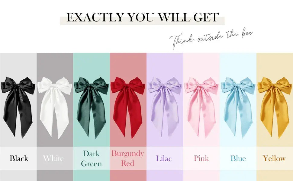 Luxury Satin Bow Scrunchie Set (3-Pack – Random Colors) The Scrunch Bar